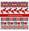 traditional pixel seamless ornaments embroidery vector image