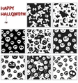 halloween seamless patterns vector image