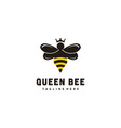 coffee bean and bee combination logo design vector image