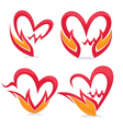 hands and hearts vector image