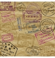 passport stamps vector image vector image