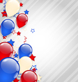 american background with colorful balloons for 4th vector image vector image