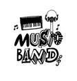music band doodle hand drawn vector image