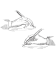writing hand of businessman vector image vector image