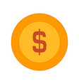 dollar coin colorful isolated icon vector image