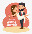 bride and groom design vector image