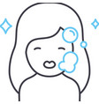 cleansing line icon outline symbol vector image vector image