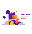 shopping online on mobile app vector image
