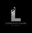 techno letter l vector image vector image