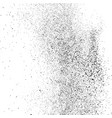 black grainy texture isolated on white background vector image