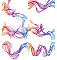 set of abstract wave pattern backgrounds vector image