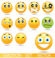 set of emoticons vector image