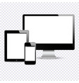 modern digital devices isolated on transparent vector image vector image
