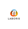 abstract document logo design paper file vector image