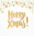 merry xmas card holiday greetings quote isolated vector image