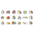 set of colorful logos for real estate vector image
