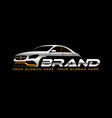 sport car logo template vector image vector image