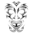 polynesian style warrior mask vector image vector image