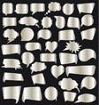silver speech bubbles on black background vector image