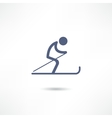 skier icon vector image