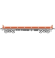 open platform railway freight car vector image vector image