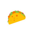 taco icon design template vector image vector image