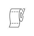 toilet paper line outline icon vector image