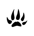 wild animal footprint mark isolated paw print icon vector image