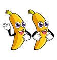 banana fruit mascot cartoon vector image