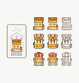 icons with backpacks for hicking vector image vector image
