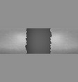 metal rip hole horizontal background frame 3d vector image vector image