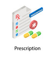 Prescription Royalty Free Vector Image - VectorStock