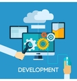 programm development flat vector image