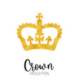 queens or kings crown logo golden corona vector image vector image