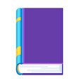 stylized of closed book school vector image vector image