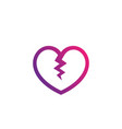broken heart heartbreak vector image