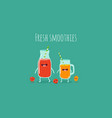 fresh smoothies vector image vector image