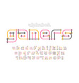 original alphabet design futuristic style vector image