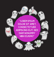 round halloween frane with ghosts vector image