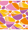 vintage vibes pink and orange geometric pattern vector image