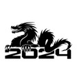 dragon symbol of the new year 2024 vector image