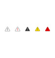 exclamation mark attention set icon in flat style vector image vector image