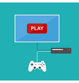 flat design computer games concept vector image vector image