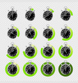 realistic classic stopwatch shiny metal vector image