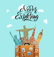 concept with worldwide sights vector image