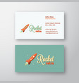 retro rocket abstract sign or logo vector image vector image