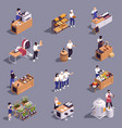 small family business set vector image vector image