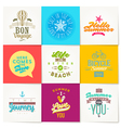 set of summer vacation and travel type design vector image vector image