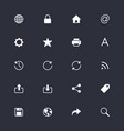 web simple icons vector image vector image