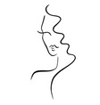 template logo for beauty products abstract girl vector image